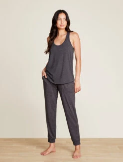 Malibu Collection® Butterchic Knit® Light Tank -Snuggle And Style BDWMC21800 HeCarbon 1139