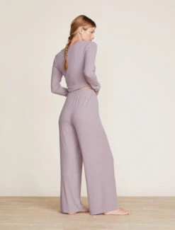 Malibu Collection® Ultra-Soft Rib Wide Leg Pant -Snuggle And Style BDWMC21934 Deep Taupe 1831