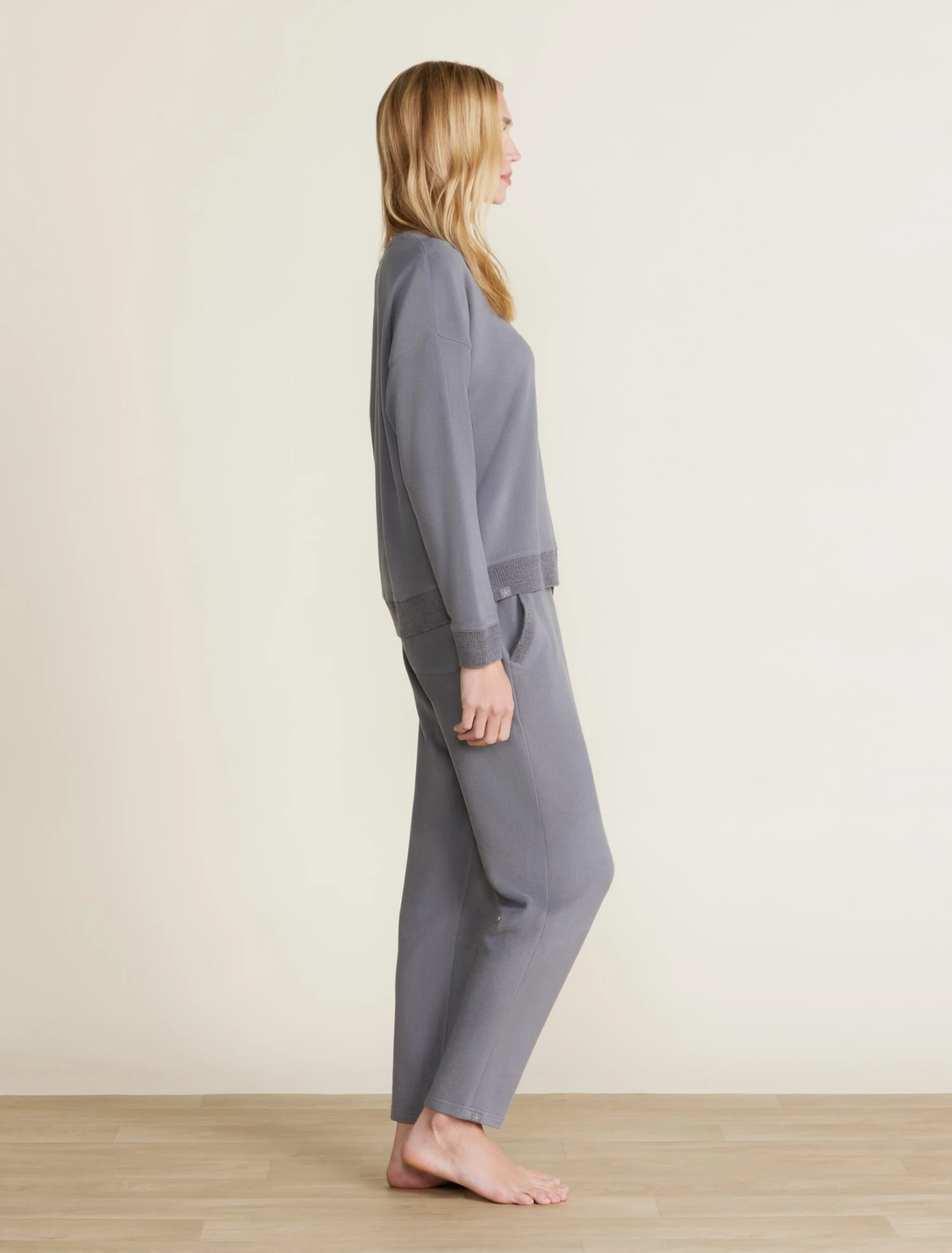 Malibu Collection® Brushed Fleece Sweater Mix Pullover 2 Malibu Collection® Brushed Fleece Sweater Mix Pullover - Image 2