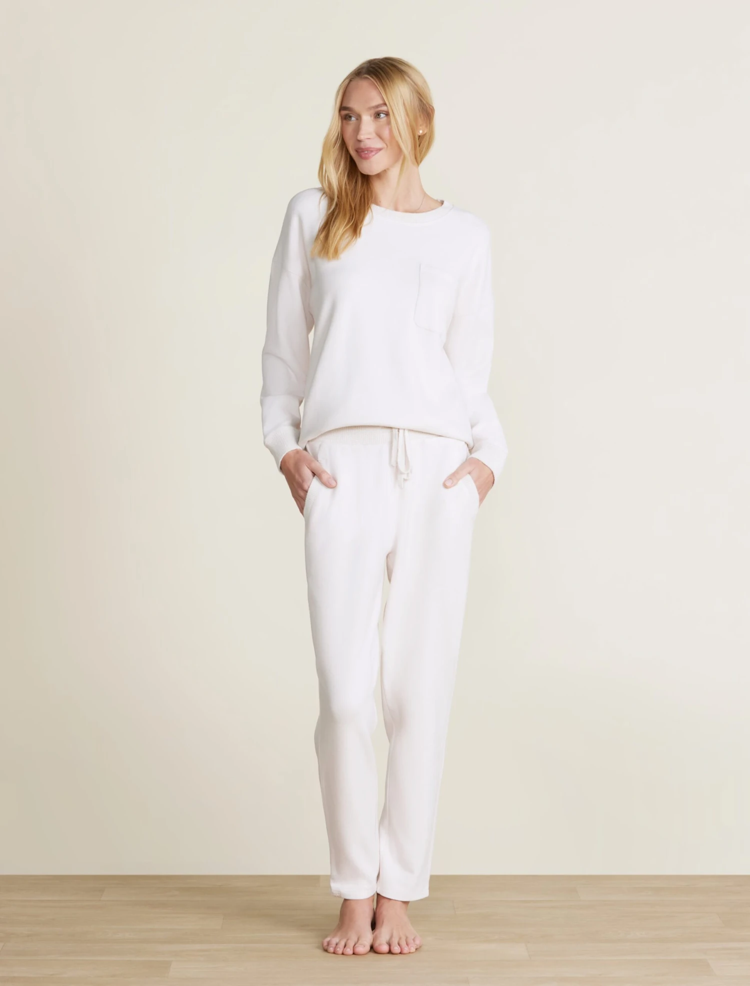 Malibu Collection® Brushed Fleece Sweater Mix Tapered Pant 5 Malibu Collection® Brushed Fleece Sweater Mix Tapered Pant - Image 5