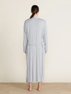 Malibu Collection® Soft Jersey Piped Robe -Snuggle And Style BDWMC22291 GRAY 2626