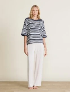 Boucle Striped Pullover -Snuggle And Style BDWNV22226 INDIGOPEARL 2579