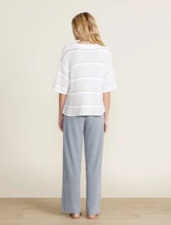 Boucle Striped Pullover -Snuggle And Style BDWNV22226 stonepearl 2916