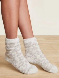 CozyChic® Youth Barefoot In The Wild® Socks -Snuggle And Style BDYCC1561 Cream Stone 1967