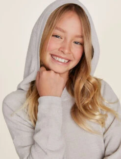 CozyChic Ultra Lite® Youth Button Hoodie 8 CozyChic Ultra Lite® Youth Button Hoodie -Snuggle And Style BDYCU22191 Silver 1287