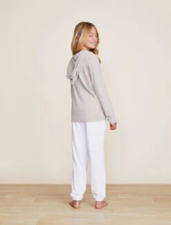 CozyChic Ultra Lite® Youth Button Hoodie 7 CozyChic Ultra Lite® Youth Button Hoodie -Snuggle And Style BDYCU22191 Silver 1308