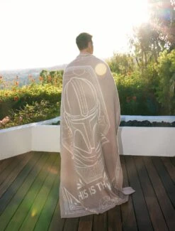 CozyChic® Mandalorian "This Is The Way" Throw -Snuggle And Style BFDSS 24 DNHCC22198 Taupe Moonlight 2094