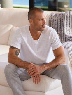 Malibu Collection® Men's Slub Henley Tee 10 Malibu Collection® Men's Slub Henley Tee -Snuggle And Style BFD SS23 MEN C BDMMC21362 0605 V1 web