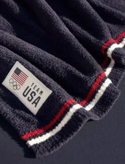 Cozychic® Team USA Flag Olympic Ring Throw -Snuggle And Style BFD SS 24 USHCC22369 Indigo Multi 0005