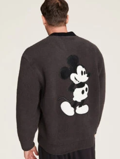 CozyChic® Disney Classic Mickey Men's Varsity Jacket 11 CozyChic® Disney Classic Mickey Men's Varsity Jacket -Snuggle And Style DNMCC21846 CarbonBlack 1891copy