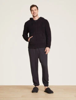 CozyChic® Disney Jack Skellington Unisex Zip Hoodie -Snuggle And Style DNUCC22112 Black 1623copy