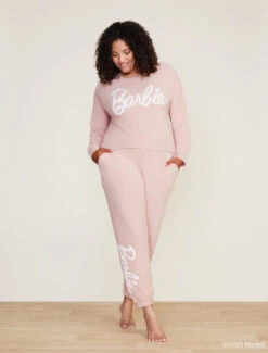 CozyChic Ultra Lite® Women's Barbie™ Jogger 9 CozyChic Ultra Lite® Women's Barbie™ Jogger -Snuggle And Style MTWCU21708 DUSTY ROSE WHITE 2748