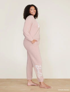 CozyChic Ultra Lite® Women's Barbie™ Jogger 10 CozyChic Ultra Lite® Women's Barbie™ Jogger -Snuggle And Style MTWCU21708 DUSTY ROSE WHITE 2772